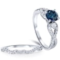 thumbnail image 2 of Pompeii 1 3/4ct Blue & White Diamond Infinity Engagement Ring Set 14K White Gold (G/H,I1), 2 of 4
