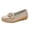 Beige, variant on Modisza Leather Loafers for Women Slip on Bow Shoes Comfortable Walking Dressy Ladies Retro Work Driving Loafer Beige Size 7