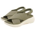 thumbnail image 2 of Sandalias Punta Abierta Plataforma Cuña para Mujer Cómodas La Playa Verano, 2 of 9