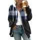 thumbnail image 4 of Sudadera con capucha y manga larga para mujer, informal, con cuello en V y cremallera, para exteriores y chaquetas, 4 of 7