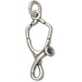 thumbnail image 1 of Sterling Silver 20" 1.2mm Box Chain 3D Doctors Stethoscope Pendant Necklace, 1 of 2