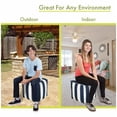 thumbnail image 5 of Majestic Home Goods Cube Pouf Vertical Stripe Navy, 5 of 6