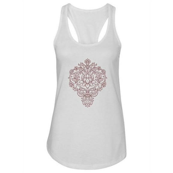 Ornate Lotus Flower Tank Women -Image by Shutterstock, Female Large