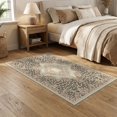 thumbnail image 2 of ODIKA Vintage Cheetah Spotted Featuring Central Motif And Floral Edge for Small Living Room, Playroom, Bedroom, Easy Care Kids Safe, 2 of 7