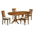 thumbnail image 3 of Dining Room Set-Dining Table With Dining Chairs-Finish:Saddle Brown,Number of Items:5,Shape:Oval,Style:Microfiber Seat, 3 of 5