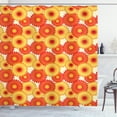 thumbnail image 1 of Ambesonne Orange Shower Curtain, Gerbera Petals Graphic, 69"Wx84"L, Orange Yellow Scarlet, 1 of 3