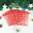 thumbnail image 4 of 100pcs Snowflake Organza Bags Christmas 4x6 inch, Red Drawstring Mesh Gift Pouches for Jewelry Candy Party Favor, 4 of 7