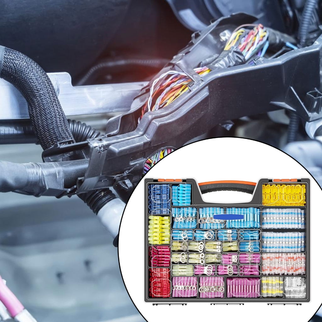 lanema Pack Of 1500 Spades Crimp Connector Assortment Heat Shrink Wire Terminals set