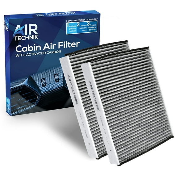 AirTechnik CF11920 Cabin Air Filter w/Activated Carbon 2 Pack Fits Ford C-Max and Escape 2013-2019, Focus 2012-2018, GT 2017-2022, Transit Connect 2014-2023, Lincoln MKC 2015-2020 - CV6Z-19N619-A