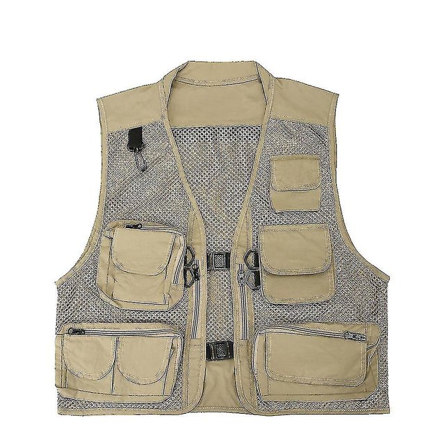 Men Mesh Photography Vest Multi-pocket Portable Breathable Safety Waistcoat