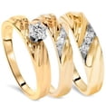 thumbnail image 2 of Pompeii 1/3ct Diamond Engagement Trio Wedding Band Set 14K Yellow Gold (G/H,I1-I2), 2 of 2