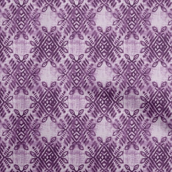 oneOone Cotton Poplin Purple Fabric Geometric Sewing Fabric By The Yard Printed Diy Clothing Sewing Supplies 56 Inch Wide