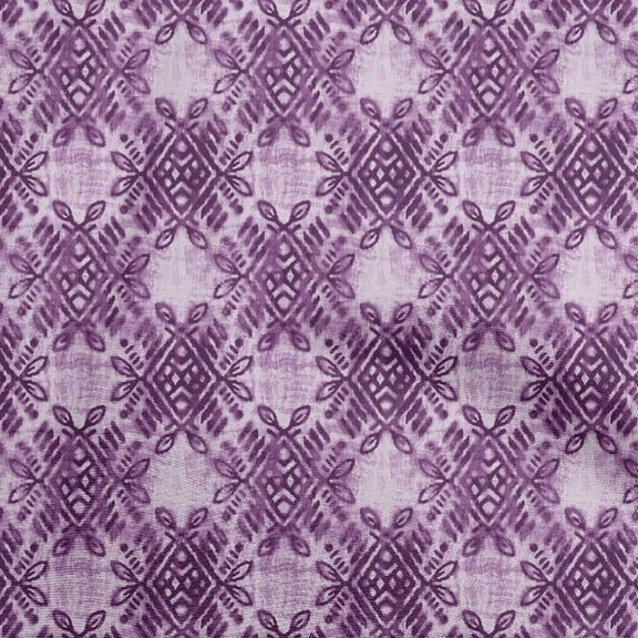 oneOone Cotton Cambric Purple Fabric Geometric Sewing Fabric By The Yard Printed Diy Clothing Sewing Supplies 42 Inch Wide