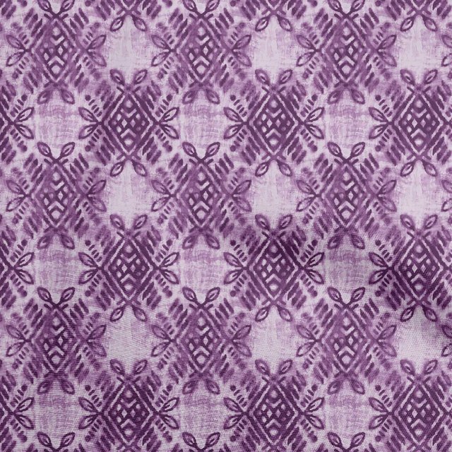 oneOone Cotton Flex Purple Fabric Geometric Craft Projects Decor Fabric Printed By The Yard 40 Inch Wide