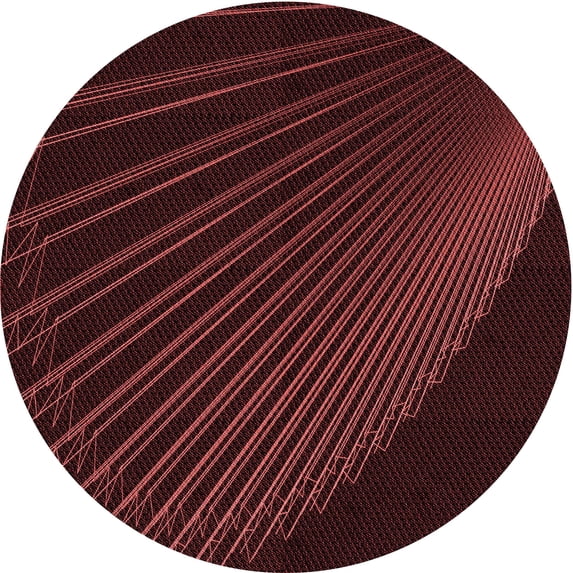 Ahgly Company Machine Washable Indoor Round Transitional Chocolate Brown Area Rugs, 8' Round