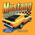 thumbnail image 6 of Wild Bobby, Ford Yellow Mustang Horsepower Cars and Trucks Men Graphic Tee, Gold, XX-Large, 6 of 6