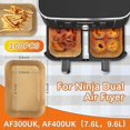 thumbnail image 3 of 100pcs Air Fryer Liners Disposable Paper Liners Non Stick Parchment For Ninja Dual, 3 of 4