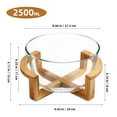 thumbnail image 2 of HINTRMENT 1 Ensemble Bol à Salade Transparent pour Usage Domestique avec Base en Bois Résistante à la Chaleur, 2 of 7