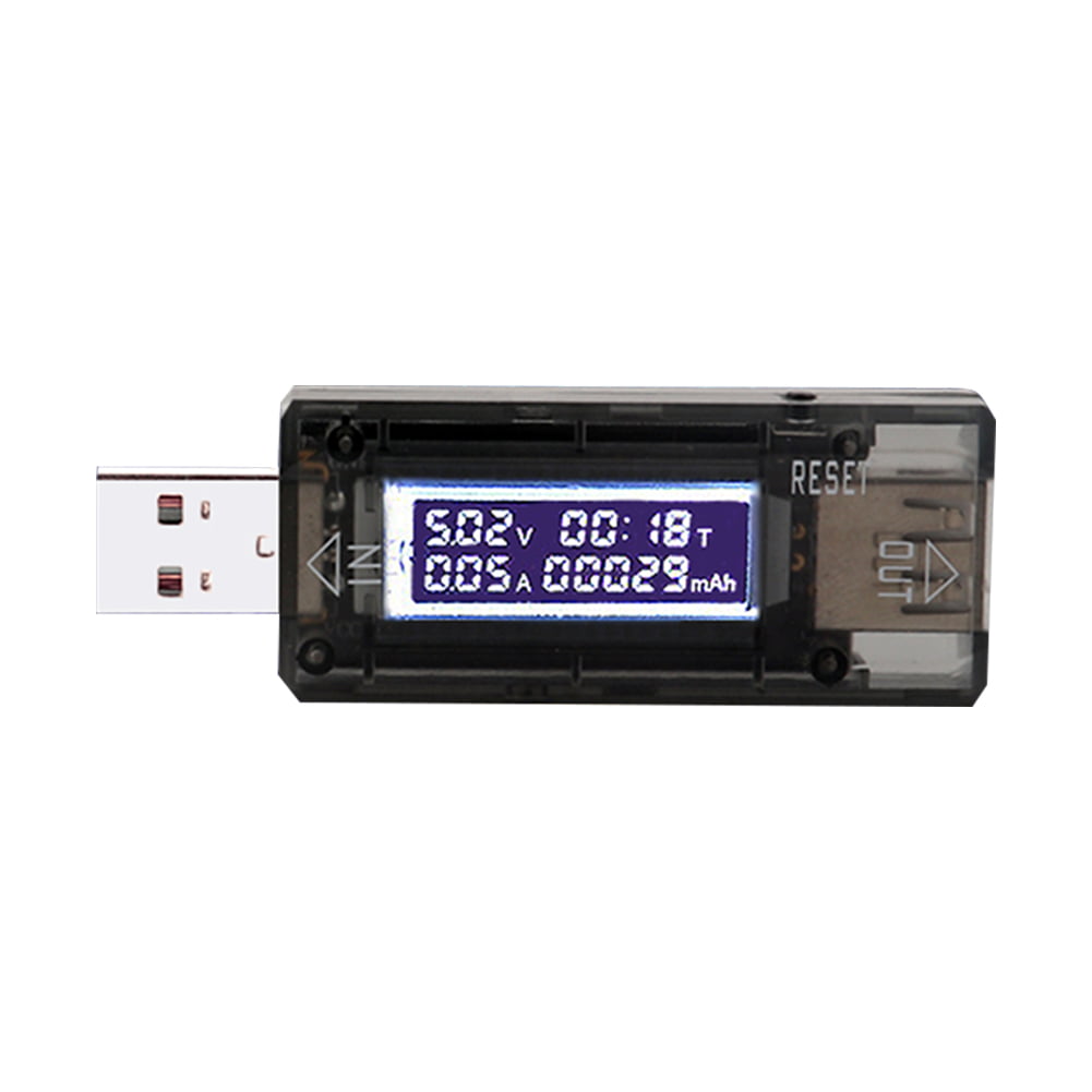 Missionær moderat Fyrretræ USB Tester 3.2-10V&nbsp;0-3A DC Digital Volt Amp Meter&nbsp;Tester Charger  Indicator - Walmart.com
