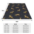 thumbnail image 5 of Bingfone Christmas Deers Print Flannel Fleece Blanket Throw Blanket For Bed,Sofa,Couch,Travel,Camping(40"X30"), 5 of 9