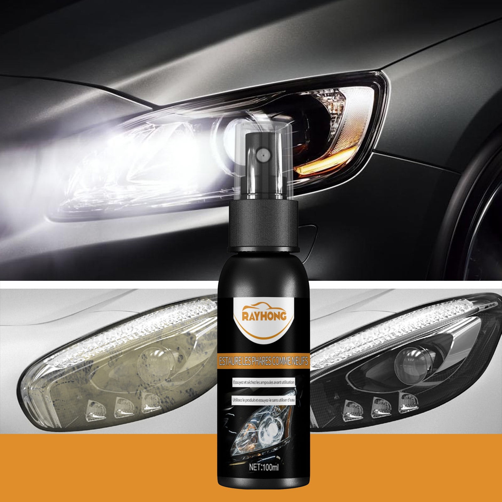 Car Headlight Restoration Kit Brightener Headlamp Scratch Repair Liquid  Paste Light Lens Polisher Cleaning Paste Refurbish Tool - AliExpress