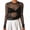A, variant on Women Polka Dot Mesh Top Long Sleeve Sheer Layering Shirt Slim Fit Crew Neck See Through Blouse Y2K Vintage Dot Print Crop Tops Nightclub Party Going Out