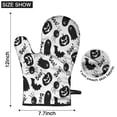 thumbnail image 6 of Cute Oven Mitts,Halloween Black Ghosts Bats and Pumpkins Oven Mitt 2-Pack Set,Kitchen Gloves for Oven,Heat Resistant Oven Mitts 7.7"x12", 6 of 7
