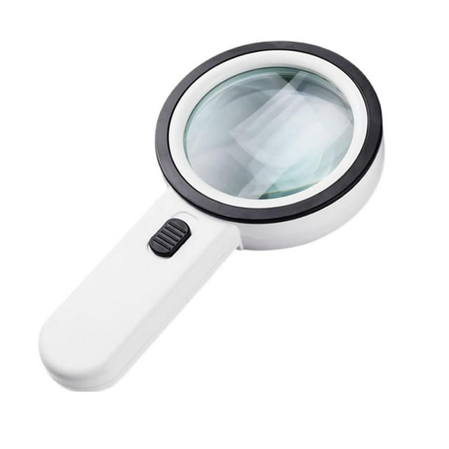 Lupas Lupa con luz, lupa de mano 10x, lupa iluminada HD para personas mayores para lectura / inspección