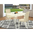 thumbnail image 4 of East West Furniture Dining Room Set Linen White, MZFL3-LWH-01, 4 of 8