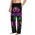 thumbnail image 6 of Naloa Mardi Gras with Flamingo Pajama Pants Men, PJ Bottoms, Sleep & Lounge Pants-XX-Large, 6 of 6