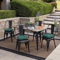 thumbnail image 5 of Arden Selections Outdoor Bistro Seat Cushion (4 Pack) 15 inch, Peacock Blue Green Texture, 5 of 9