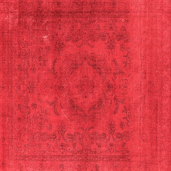 Ahgly Company Indoor Square Oriental Red Industrial Area Rugs, 6' Square