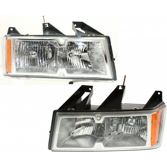 KarParts360 For 2005 2006 2007 2008 Chevy Colorado Headlight Assembly Pair Driver and Passenger Side w/Bulbs Replaces GM2502247 GM2503247