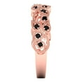 thumbnail image 4 of 0.17 ctw Wedding Band for Women - 14K Rose Gold Natural Onyx Stackable Eternity Ring, 4 of 6