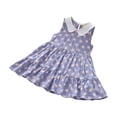thumbnail image 2 of ATOGUTA Dresses for Toddler Girls Sleeveless Sweet Flower Print Ruffle Tutu Dress Purple, Sizes 2T-10, 2 of 4