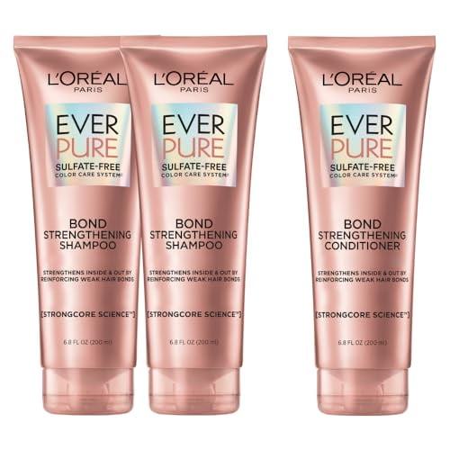 L'Oréal Paris kit para pelo con tecnología Bonding Ever Pure Bond Fortalece tu pelo por dentro y por fuera para todo tipo de pelo teñido Sin Sulfatos,rutin L’Oréal Paris NA