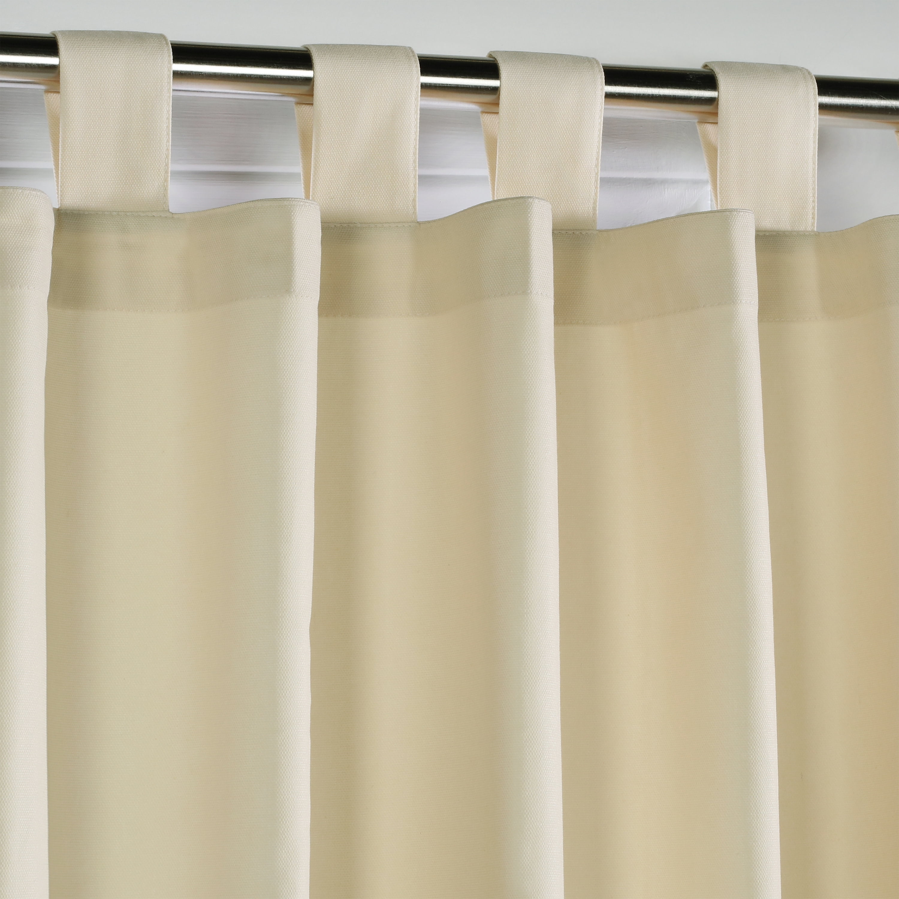 Winmate Insulated Cotton Tab Top Curtain Panel - Pair each 40" x 72" in Natural