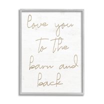 Barn & Back Romance Phrase Inspirational Graphic Art Gray Framed Art Print Wall Art