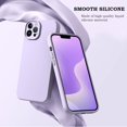 thumbnail image 4 of YWC-Case for iPhone 12 Pro Max, Liquid Silicone Shockproof Upgraded [Camera Cover], with Soft Fine Smooth Microfibre Lining Anti-Scratch, Full Body Phone Case for iPhone 12 Pro Max Cover Purple, 4 of 4
