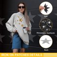 thumbnail image 3 of Uxcell 24 Pcs Parches de Estrella para Planchar de 4cm Parches para Coser para Manualidades Reparación de Ropa Zapatos Decoración de Bolsas Gorras, Negro, 3 of 7