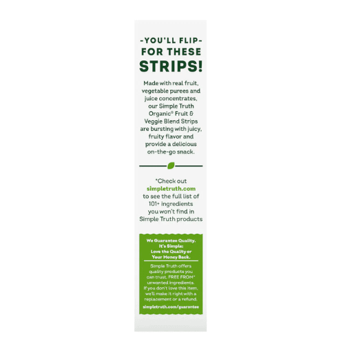 Simple Truth Raspberry & Blueberry Fruit & Veggie Blend Strips 2-Pack 4 oz