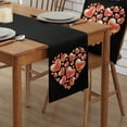 thumbnail image 3 of Red Love Black Background Table Runner Luxury Hotel Wedding Decor Table Cover Dinner Table Decor Tablecloth, 3 of 6