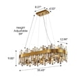 thumbnail image 3 of HOOMEDELIER 35" Modern 16-Light Oval K9 Crystal Chandelier - Gold Dimmable Pendant Light for Dining Room, Living Room & Kitchen Island, 3 of 10