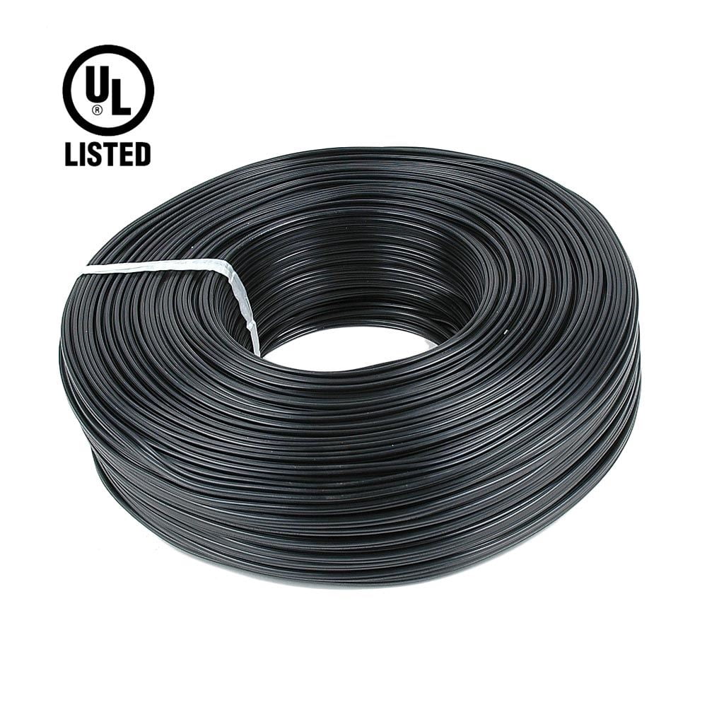 Novelty Lights 500' Black SPT-1 Zip Extension Cord Wire Spool, Make Custom Extension Cord, 18 AWG Wire