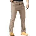 thumbnail image 2 of WTOBBY Men's Outdoor Work Fishing Camping Waterproof Cargo Pants, Tear-Resistant Multi-Pocket Tactical Trousers, Heavy-Duty Wear (Belt Not Included),Khaki L, 2 of 5