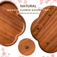 thumbnail image 4 of HSM Sapele Wood Tray for Serving (9.4 x 9.4 x0.8 inches) Wooden Charcuterie Board Platters, Flower Shaped Trays - Ideal Cheese Board, Wooden Trays for Serving Food Party & Decor, Fruit Plates, 4 of 5