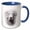 Blue/White, variant on 3drose, 3d Papercut Design of a Labrador Retriever, 15oz Two-tone Blue Mug