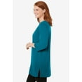 thumbnail image 3 of Woman Within Plus Size Perfect Three-Quarter-Sleeve Scoopneck Tunic, 3 of 6