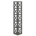 thumbnail image 5 of Weston Home Rebecca X-Frame 5-Shelf Wood Corner Bookcase, Grey, 5 of 6