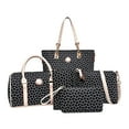 thumbnail image 2 of 6Pcs/Set Leather Handbags Set Shoulder Bags Clutch Black, 2 of 5